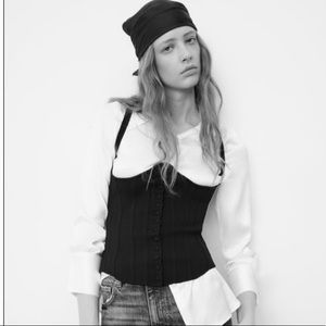 ZARA CORSET KNIT TOP